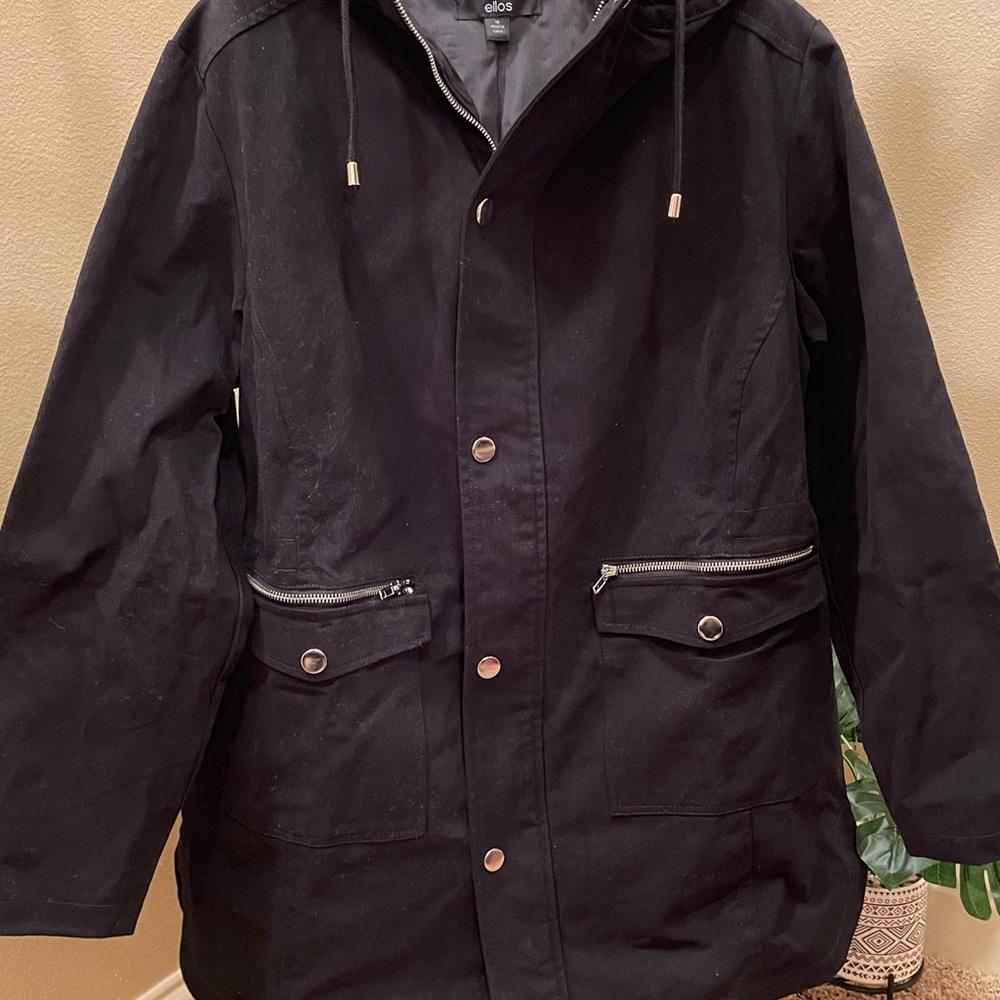 Black Ellos hooded jacket size 10